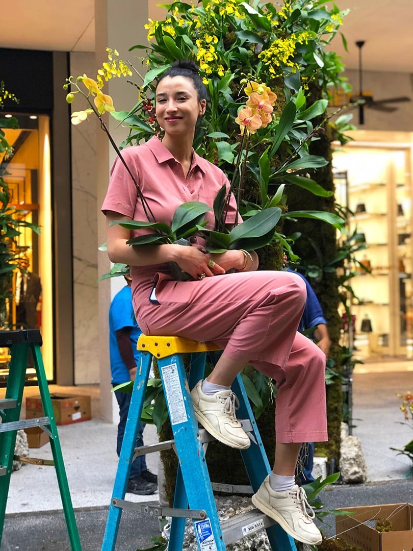 Artist Lily Kwong transforms Bal Harbour Shops into a spectacular floral landscape
