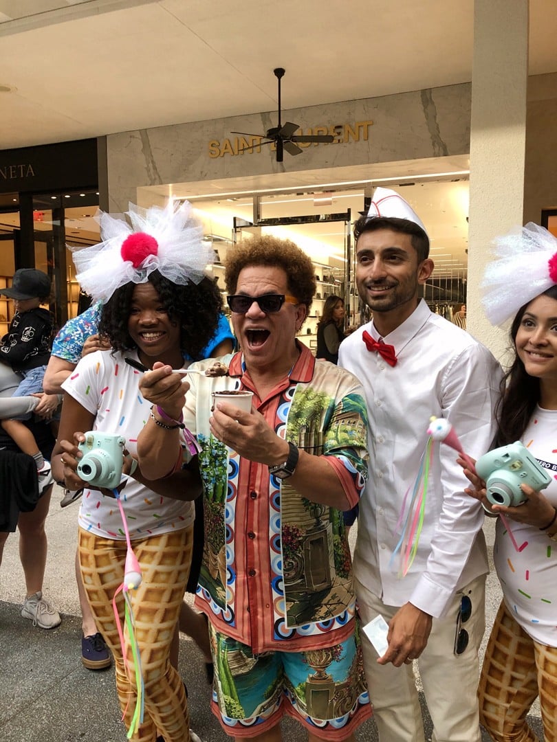 Romero Britto and Ice Cream Hostesses