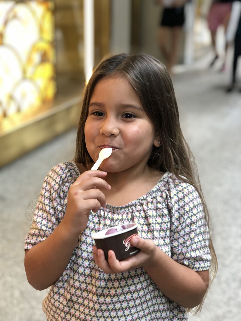 Child enjoying Graeter's Ice Cream during ICE CREAM WE LOVE 2020