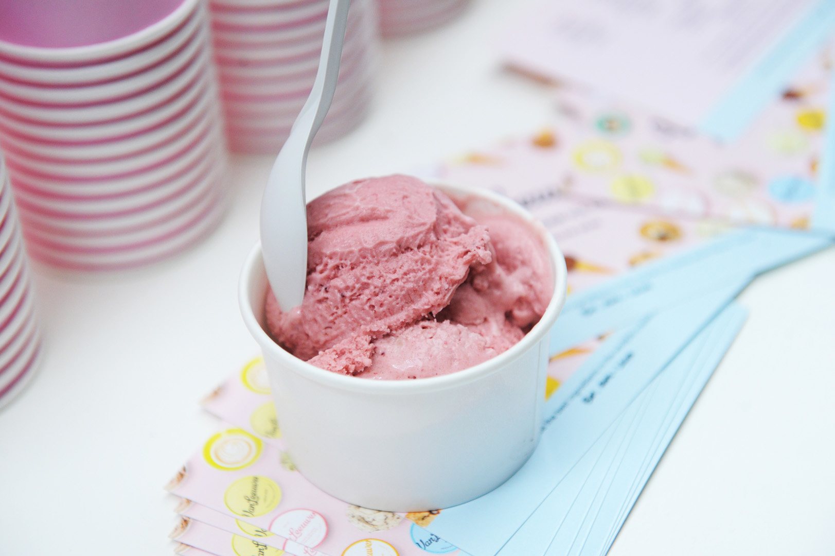 Strawberry Vegan ice cream from Van Leeuwen ice cream