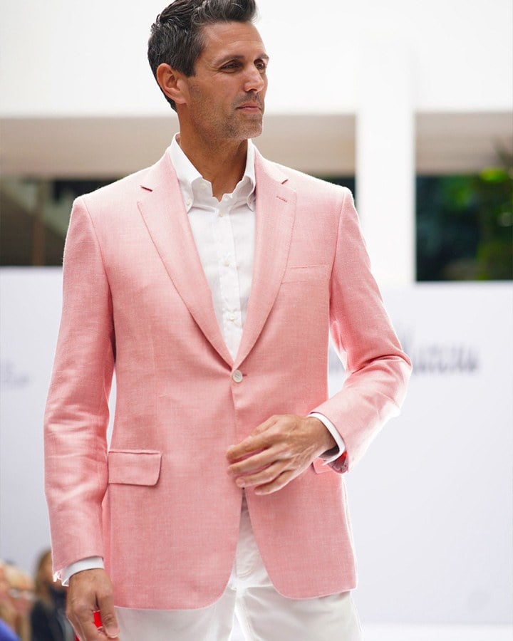 Brioni Men's Solid Cashmere-Blend Blazer in pink