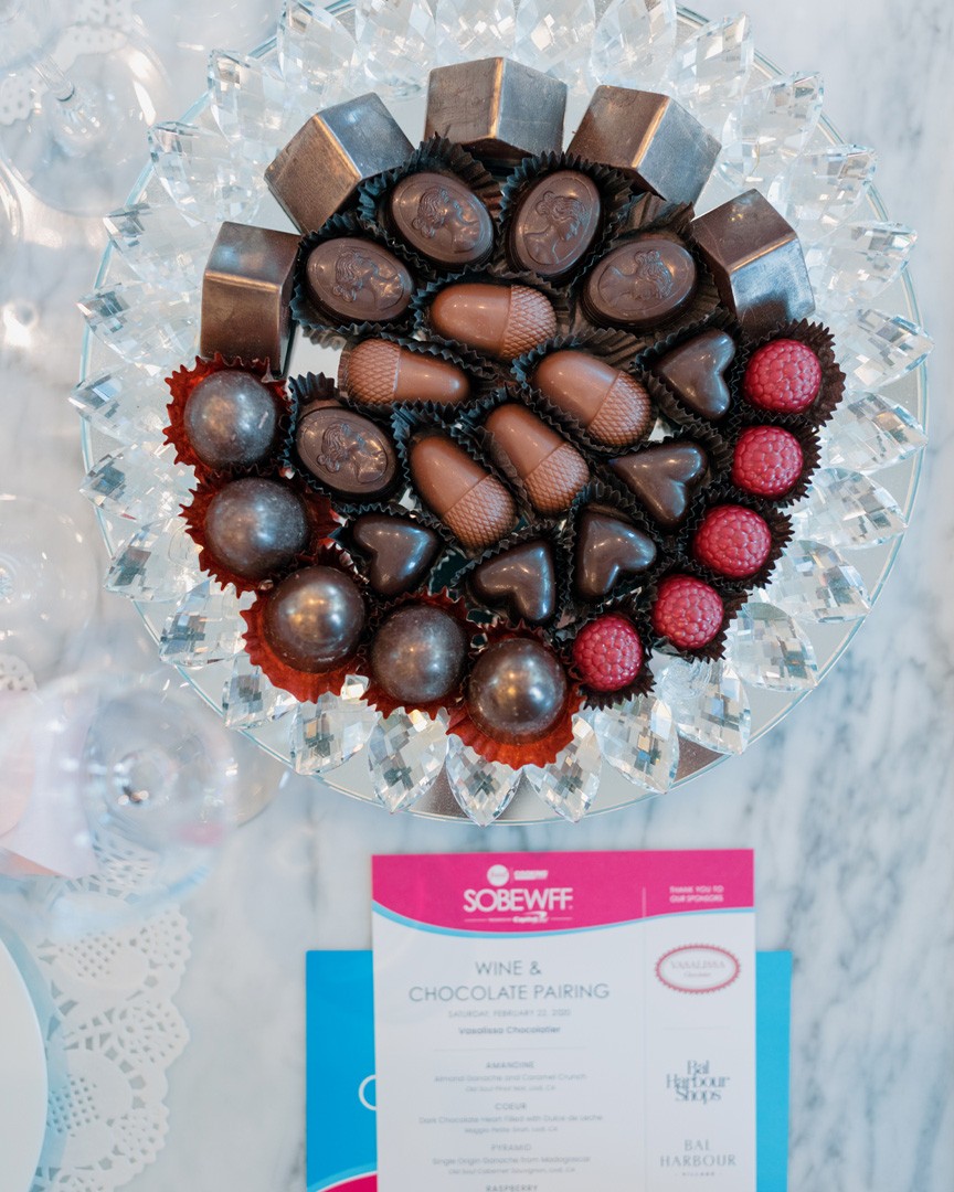 Vasalissa Chocolatier on Level 3 of Bal Harbour Shops hosted a Wine and Chocolate Pairing with South Beach Wine & Food Festival on Saturday, February 22nd, 2020.