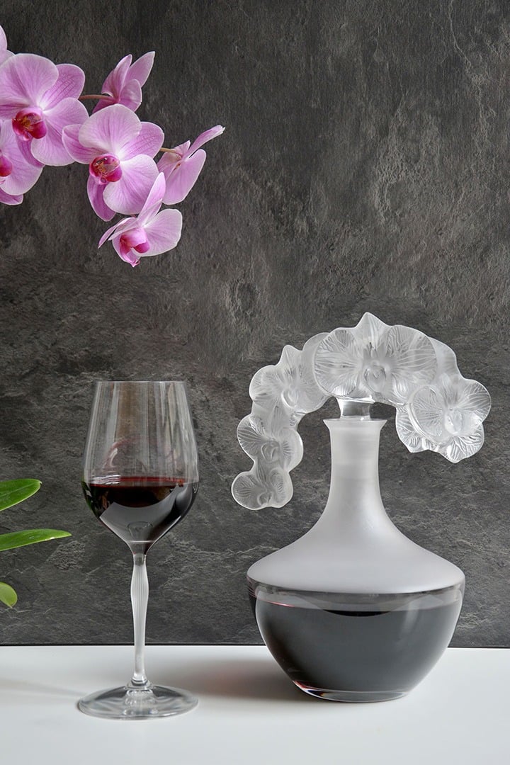 Wine glass and decanter