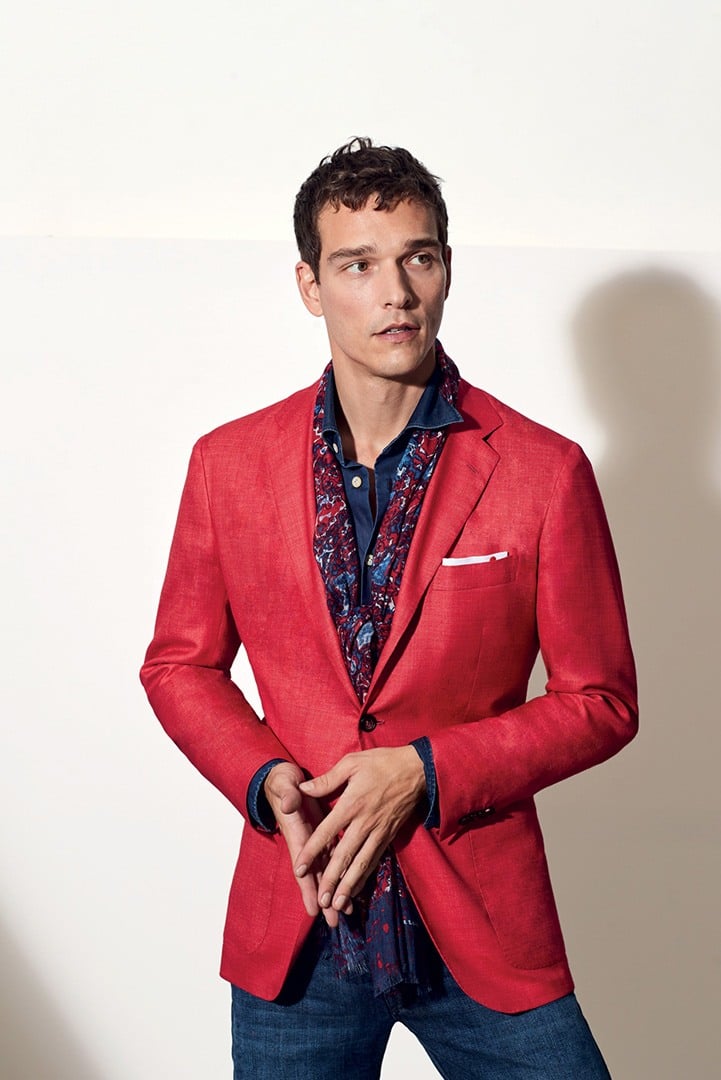 Kiton Summer 2020 Men’s Red Suit Jacket and Pant