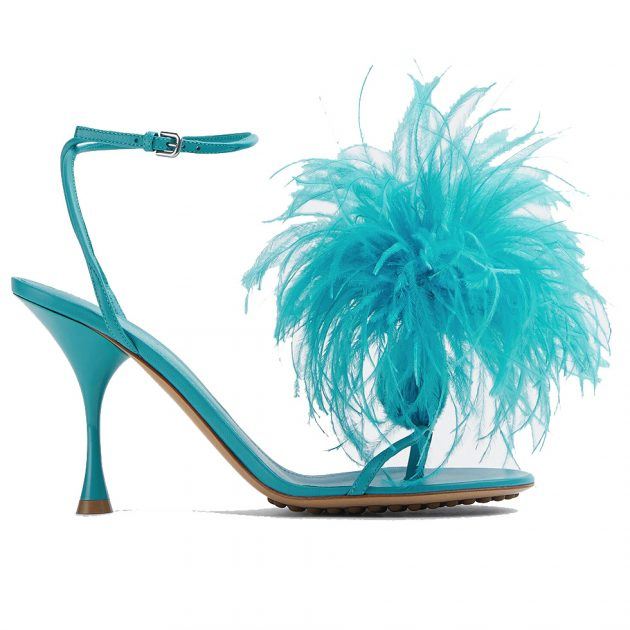 Bottega Veneta blue Feather Dot sandals