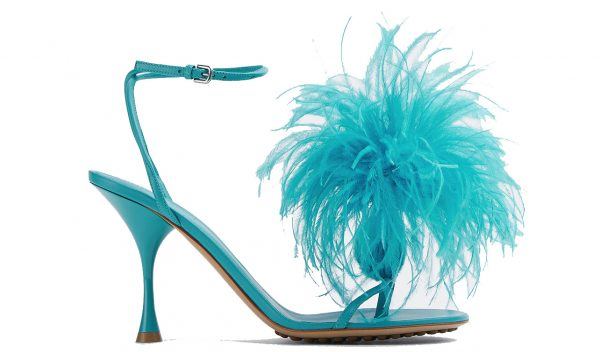 Bottega Veneta blue Feather Dot sandals