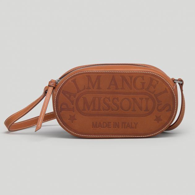 Missoni brown camera bag in leather