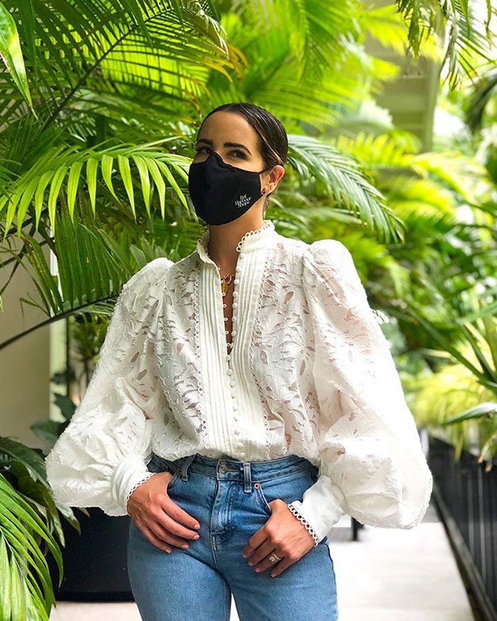 Bal Harbour Shops Mask as seen on stylist and fashion blogger Kelly Saks