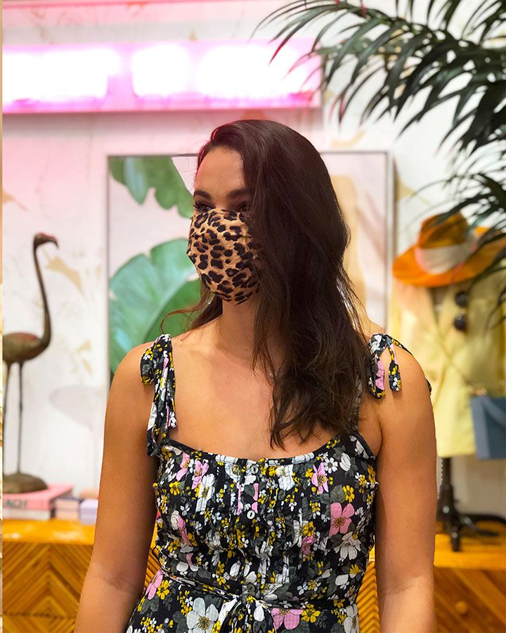 Veronica Beard Leopard Face Mask