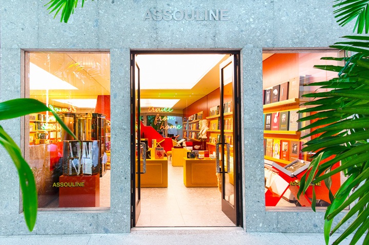 Outside the newly opened Assouline Bal Harbour pop-up boutique, photographed by World Red Eye.
