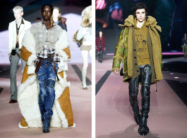 DSquared2 Fall/Winter 2020 Men’s and Women Runway looks.
