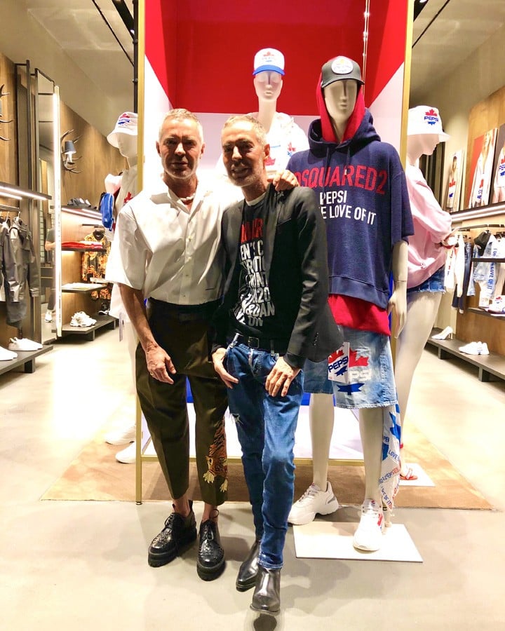 Dean and Dan Caten at Bal Harbour Shops during The Official Miami Super Bowl Host Committee VIP Party in January 2020.