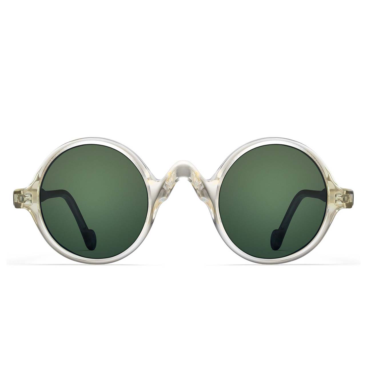 Morgenthal Frederics circular sunglasses with green lens