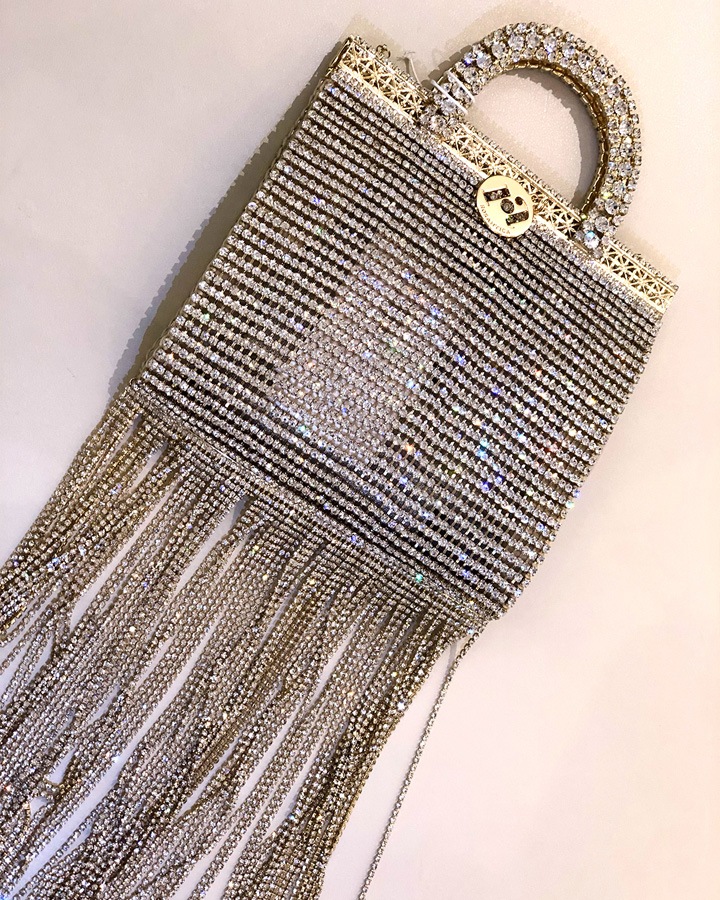 Rosantica Teodora Crystal Mini Tote Bag, available at Intermix Bal Harbour