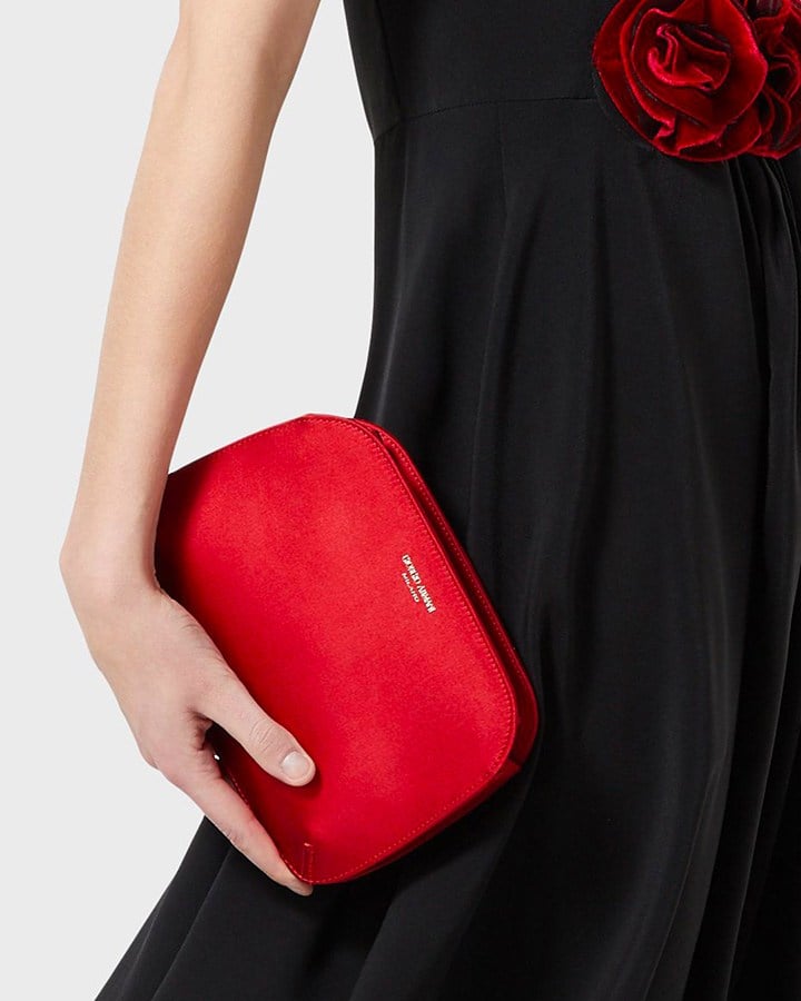 Giorgio Armani Satin La Prima Clutch.