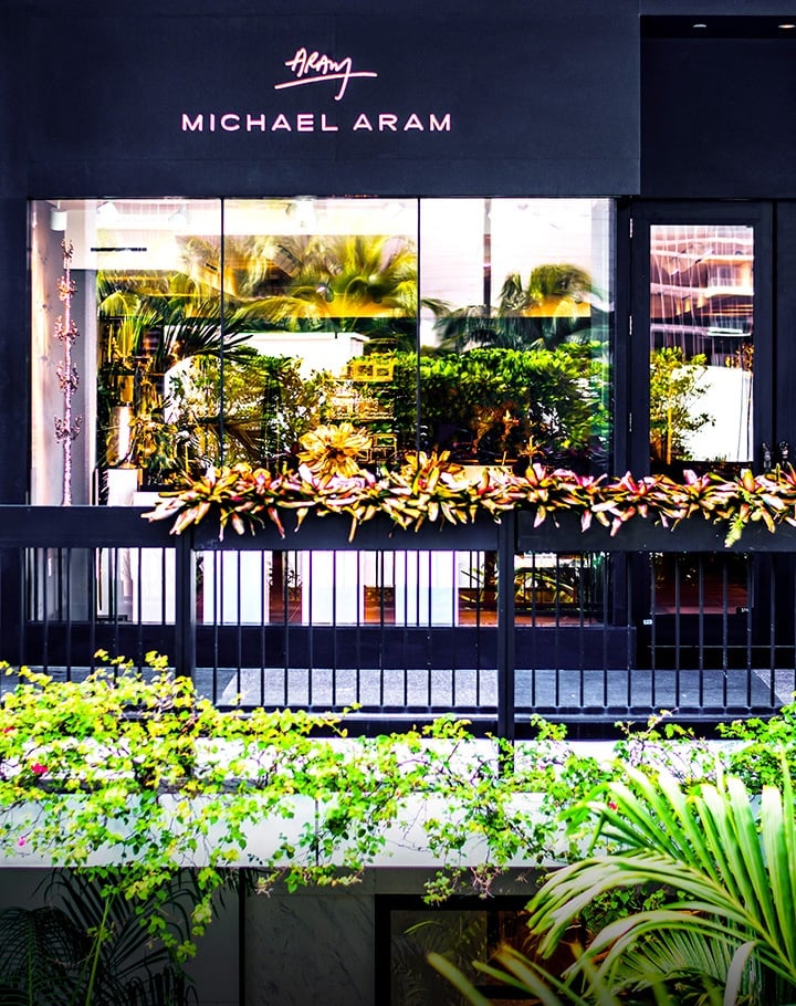 Outside the newly opened Michael Aram Flagship on Level 3.