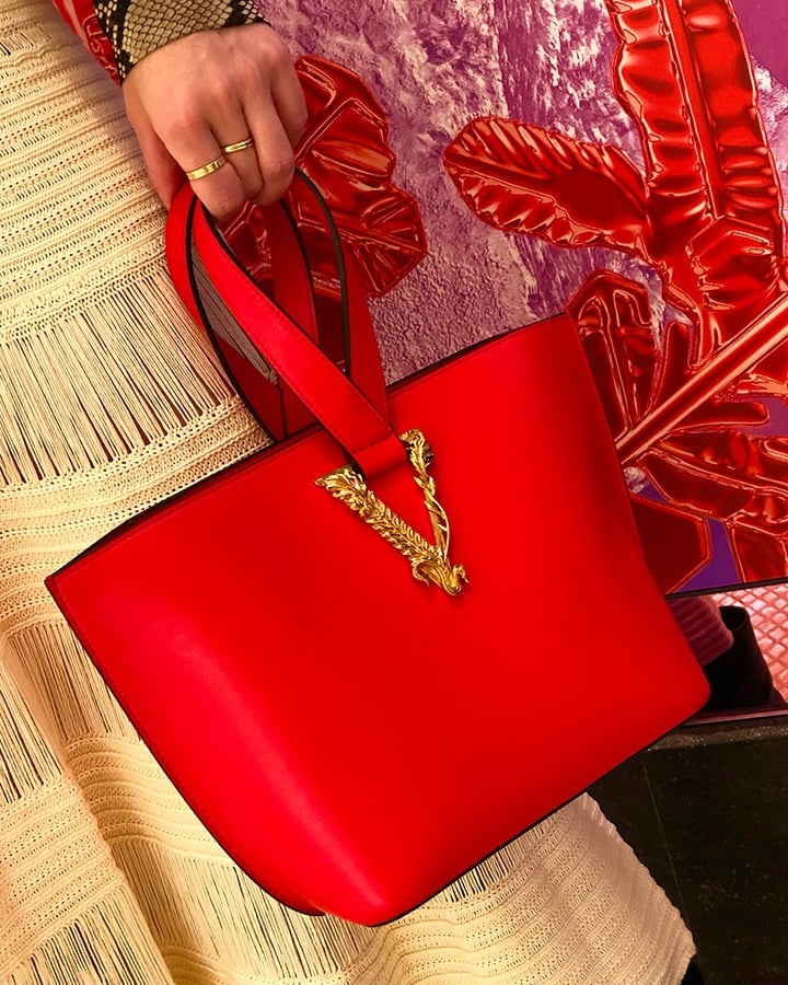 Versace Virtus Top-Handle Bag.