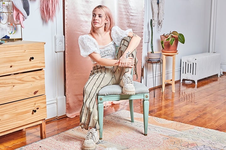 Jade Marks, founder of 69 Herbs, a New York-based apothecary. Portrait by Paul Quitoriano.