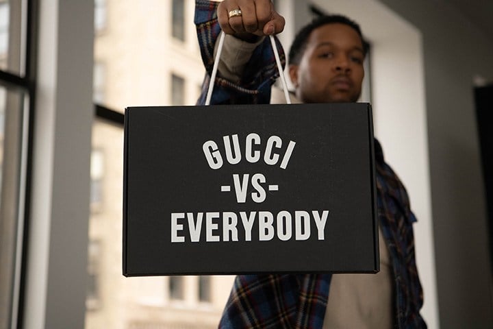 The Gucci Changemakers collaboration “MIAMI VS. EVERYBODY” T-shirt is exclusively available at Gucci Gucci Bal Harbour Shops.