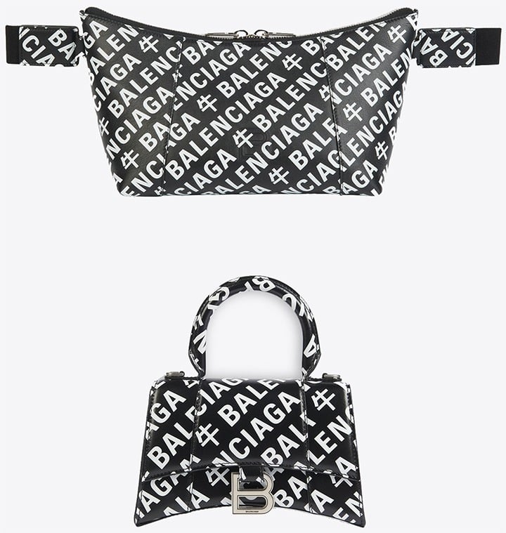 Hourglass Mini-Top Handle Bag and Everyday XS Beltpack from Balenciaga’s “Year of the Ox” Collection.
