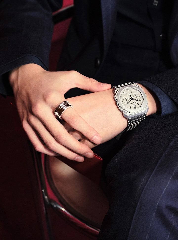 Octo Finissimo Watch and B.zerio 1 Ring from Bulgari’s Lunar New Year Gift Collection.