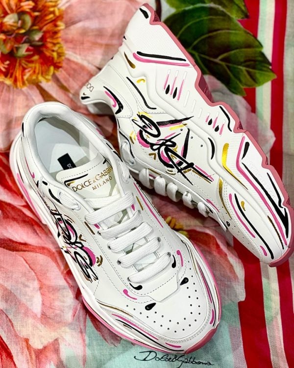 Dolce & Gabbana Hand-Painted Daymaster sneakers available at Dolce & Gabbana Bal Harbour.
