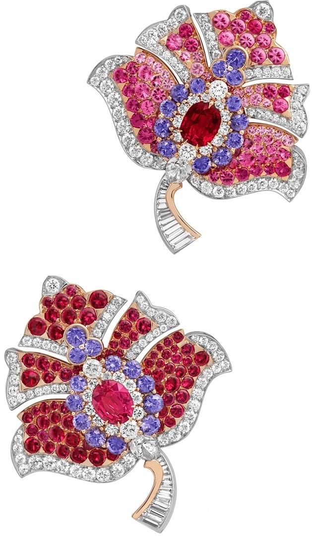 Van Cleef & Arpels “Fogliame” clips from the “Romeo & Juliet” collection.