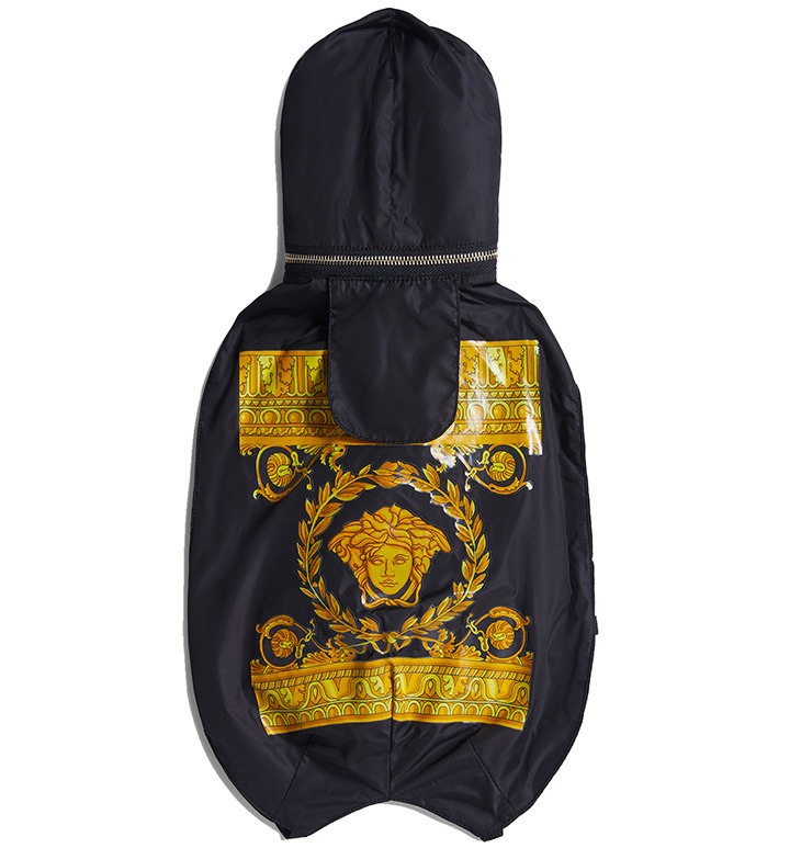 Versace Crete De Fleur Print Dog Raincoat.