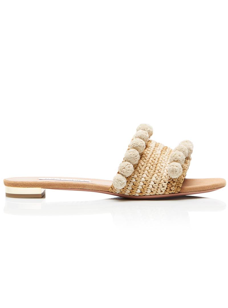 Aquazzura woven slide