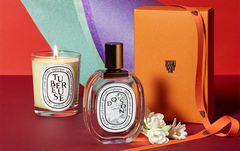 diptyque Tubereuse candle and Doson scent.