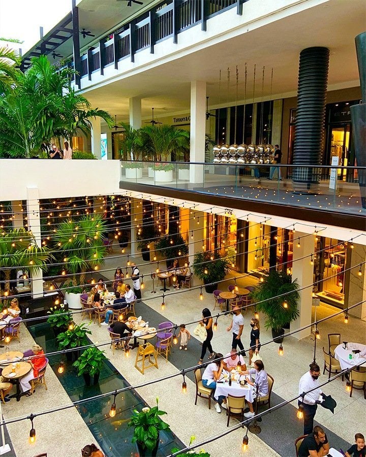 Bal Harbour Shops center courtyard photographed by Carly Klein