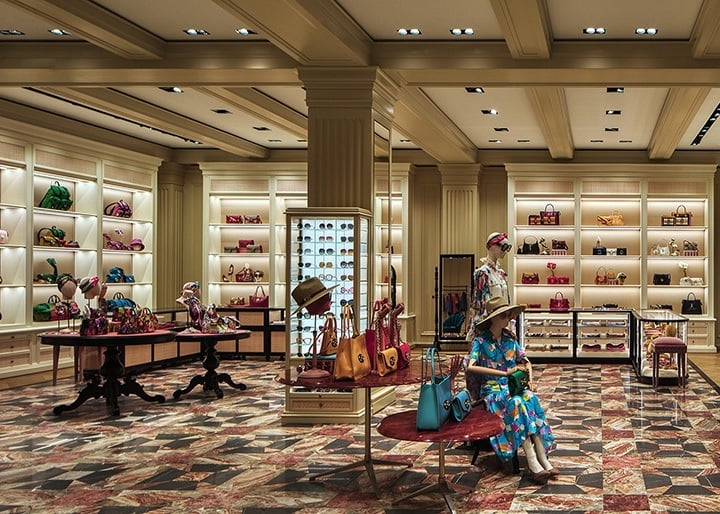 boutique gucci store interior