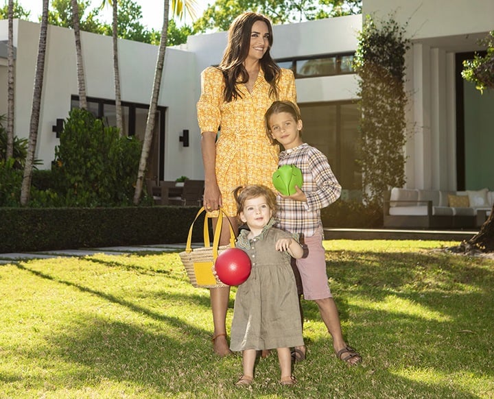 Laure with her children, Marcel (7) and Marguerite (20 months). Photo by Camilo Rios.