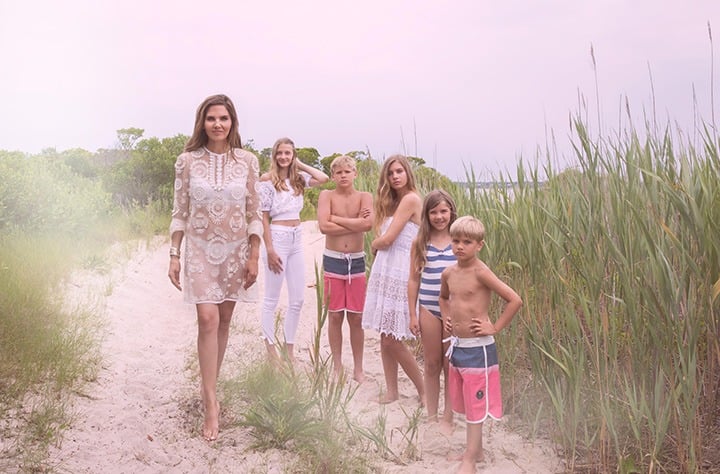 Veronica Miele Beard with her children. Image courtesy of Veronica Beard.