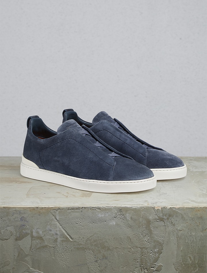 Ermenegildo Zegna suede triple stitch sneakers