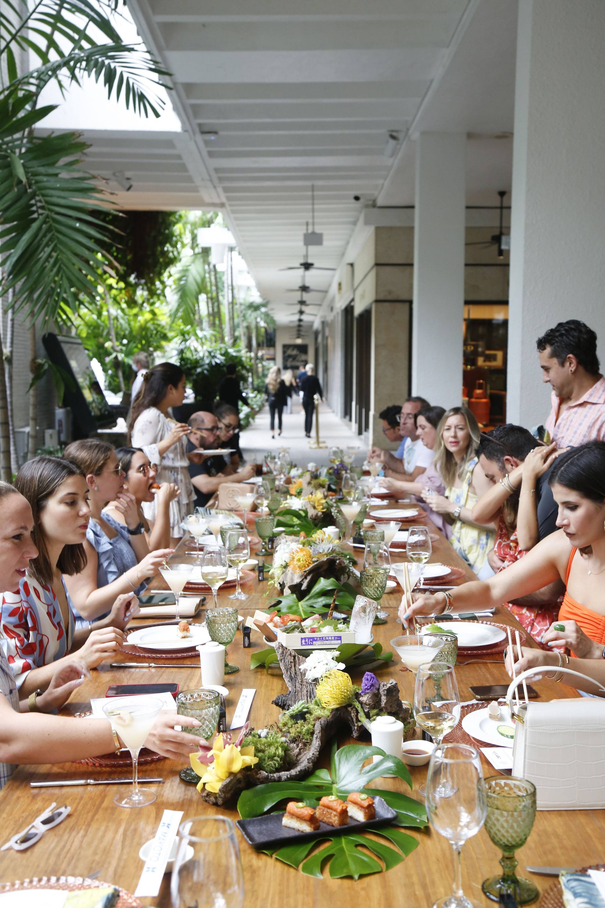 Event guests enjoying lunch