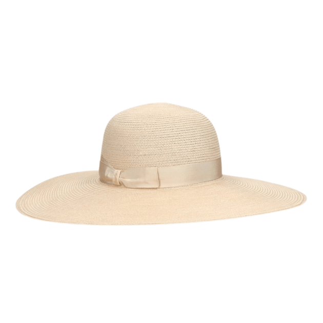 Straw hat with wide brim