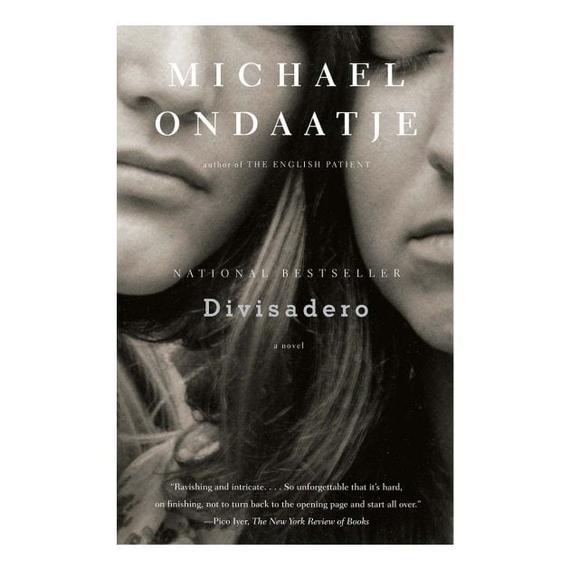 Book cover for Divisadero by Michael Ondaatje, two women are photographed in black and white