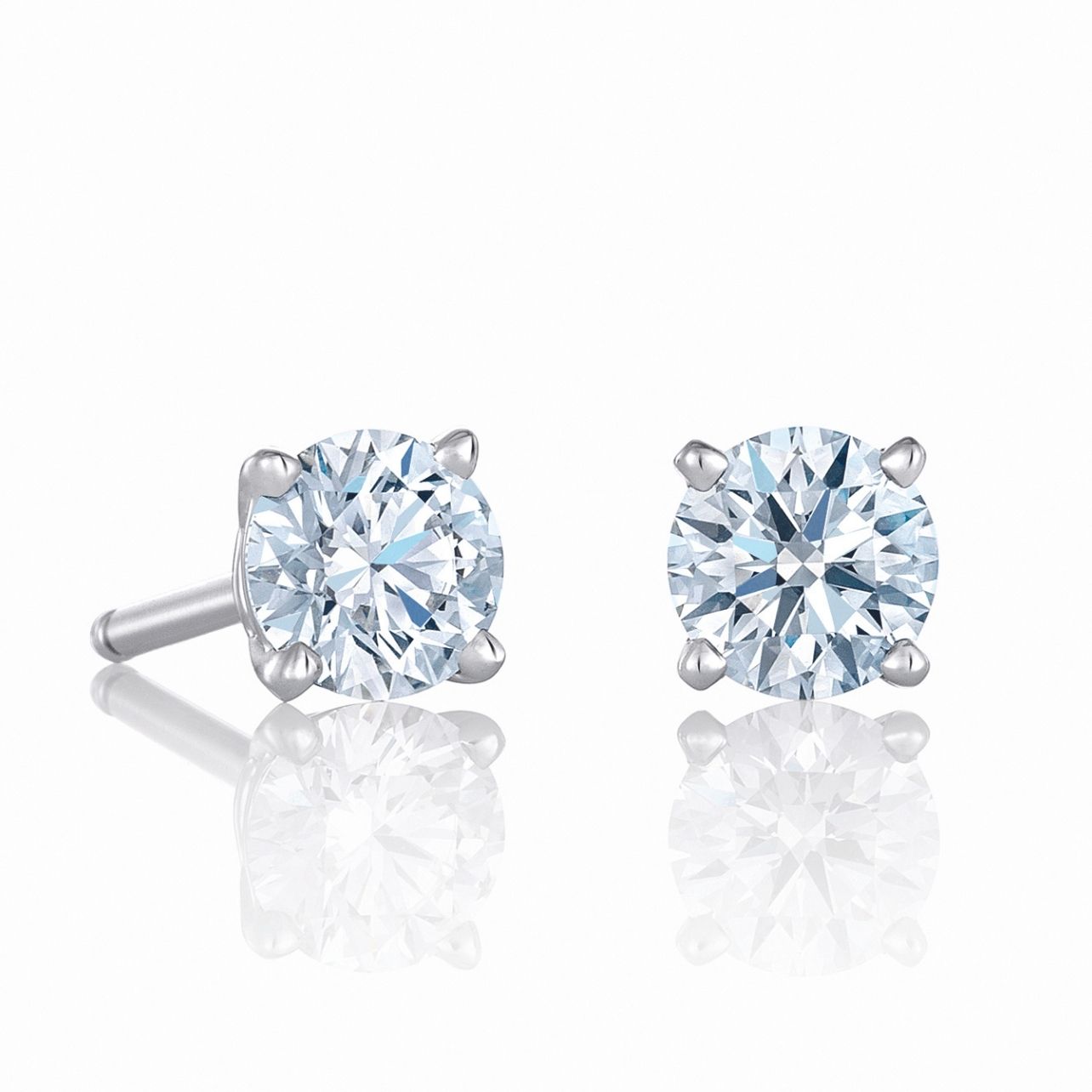Diamond stud earrings from De Beers