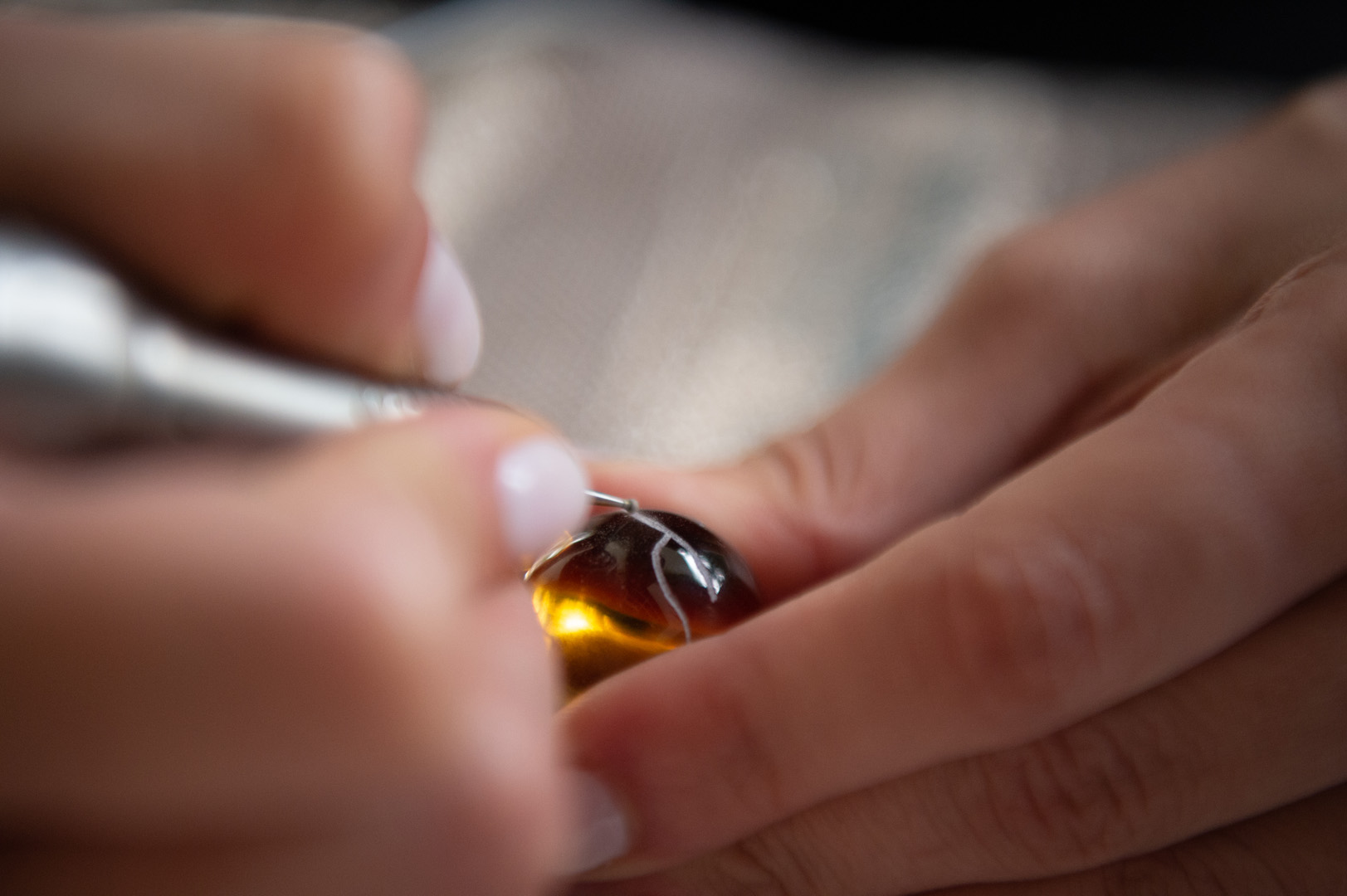 engraving on a Lalique ring