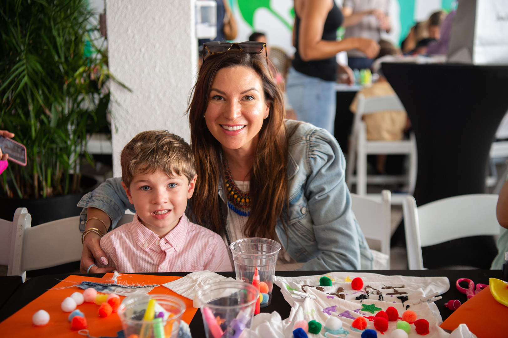 Rachel Gomez poses for a photo with son