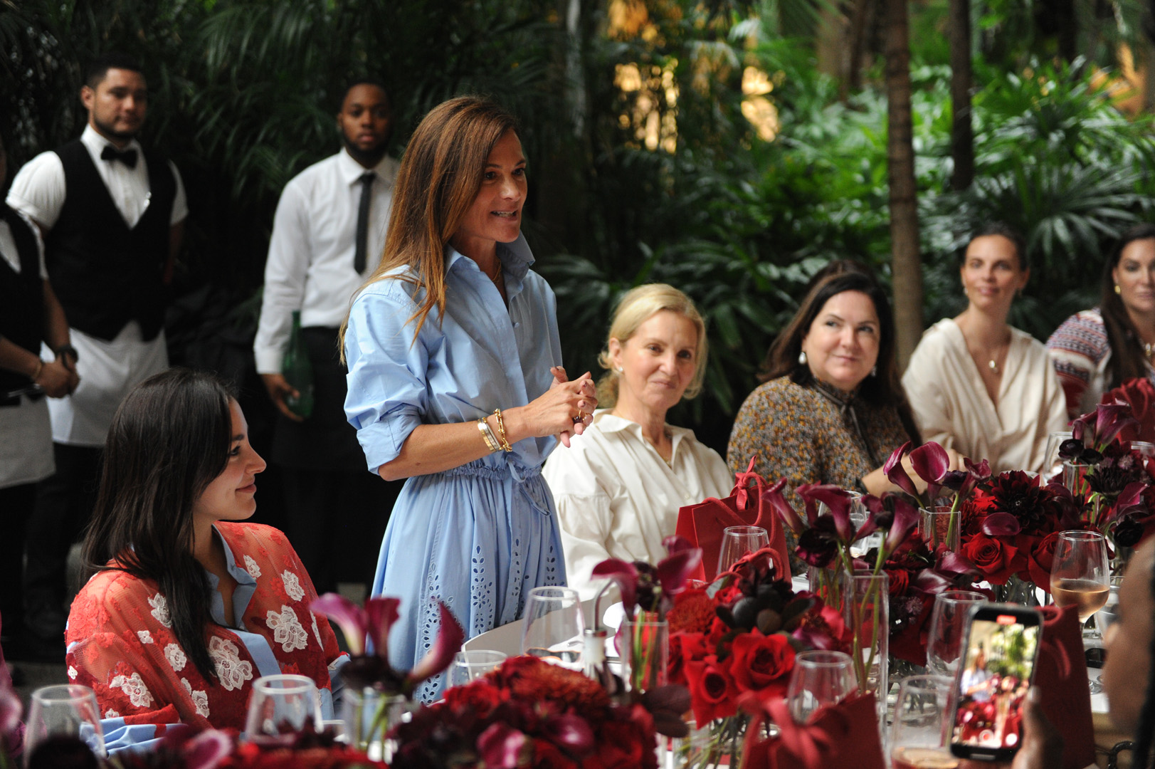 Sarah Harrelson speaking at the table