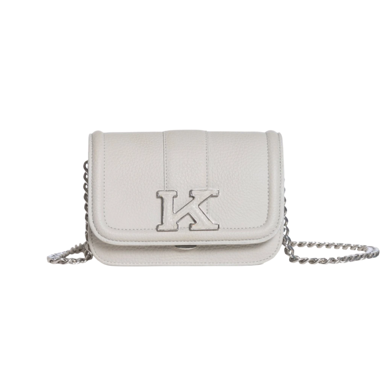 White Kiton purse with “K” detail