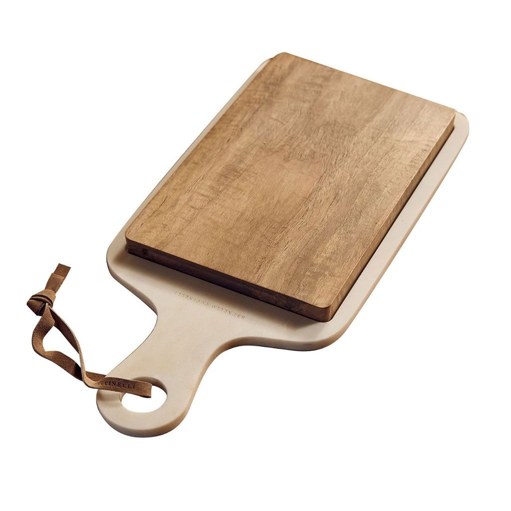 Wood cutting board with detachable cream base