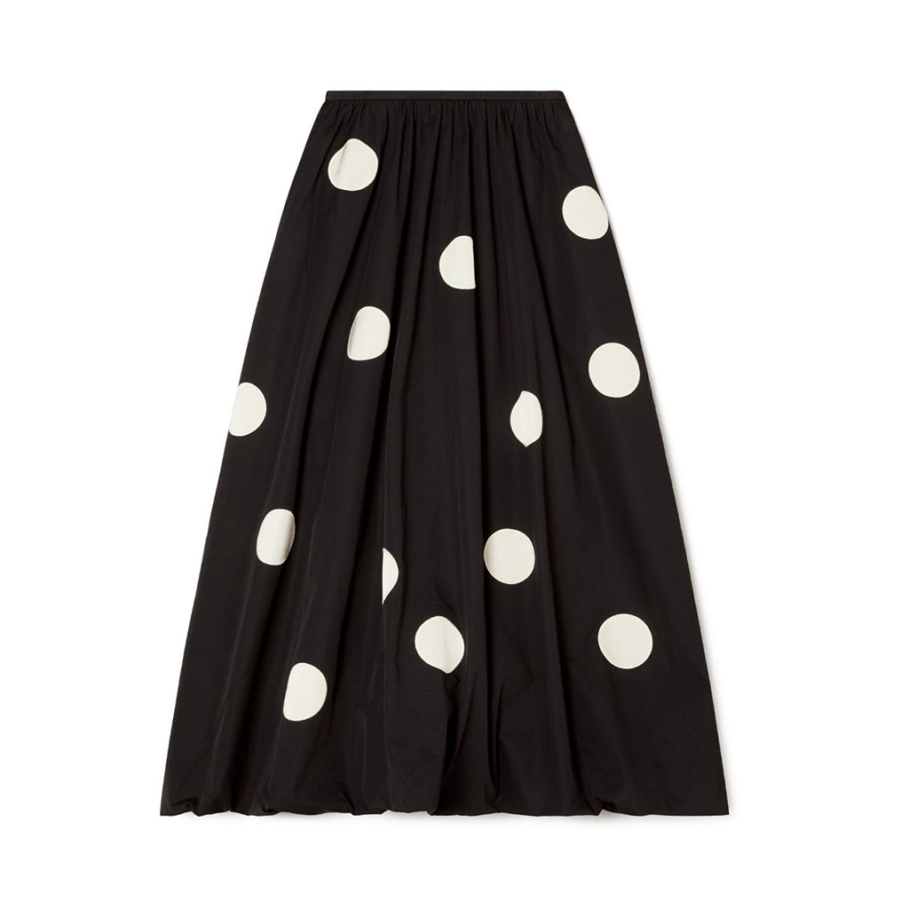 Black and white polka dot skirt