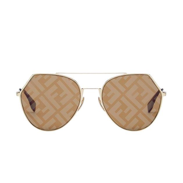 Fendi sunglasses with “F” logo on the lenses