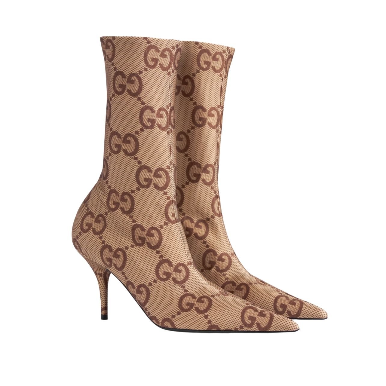 Gucci monogrammed sock boots