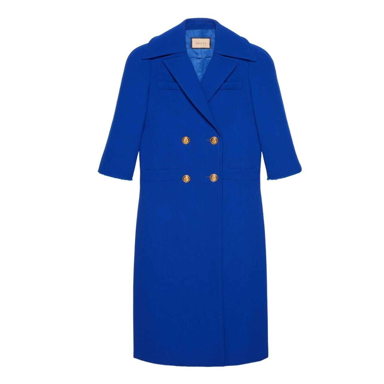 Blue Gucci Coat with gold buttons