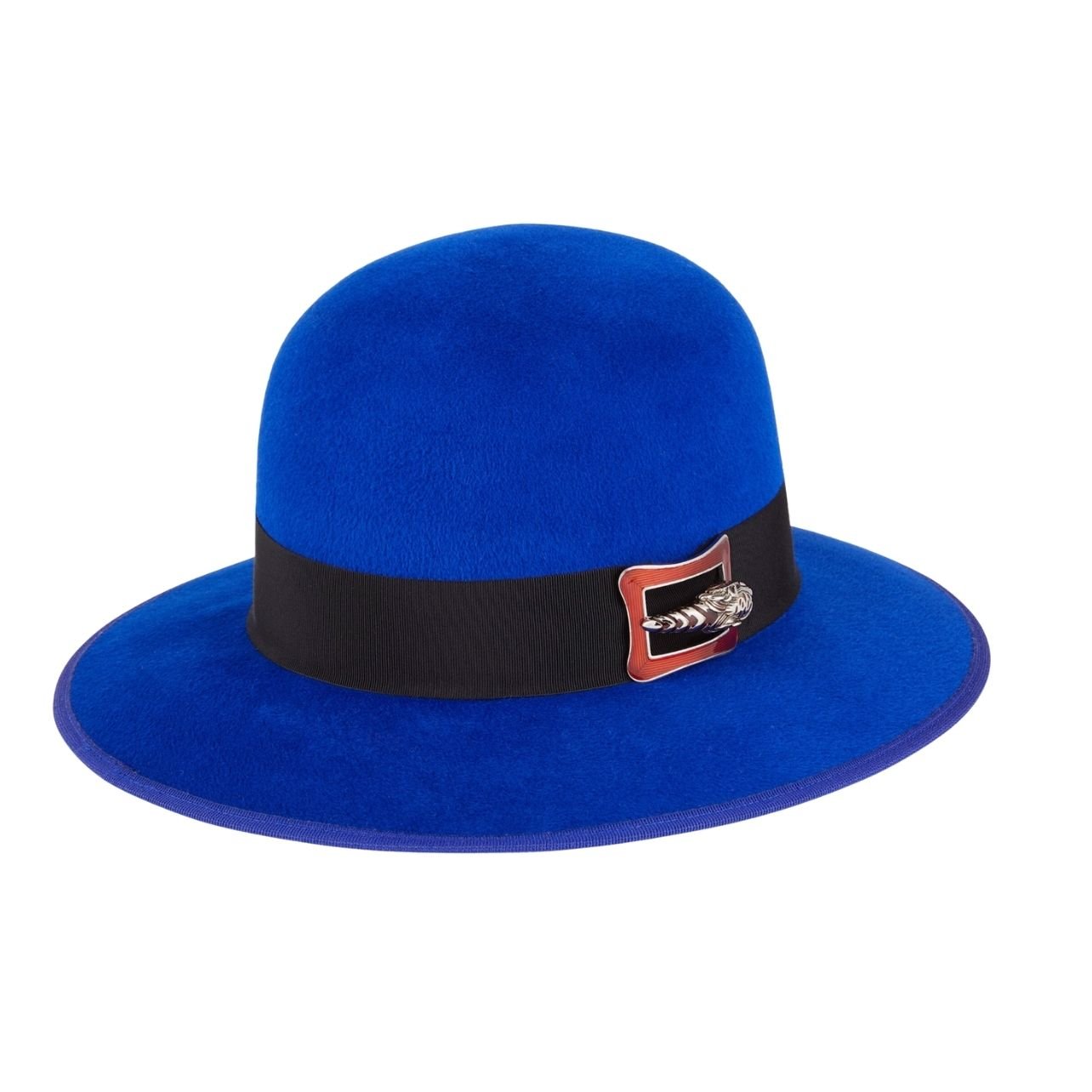 Blue felt hat