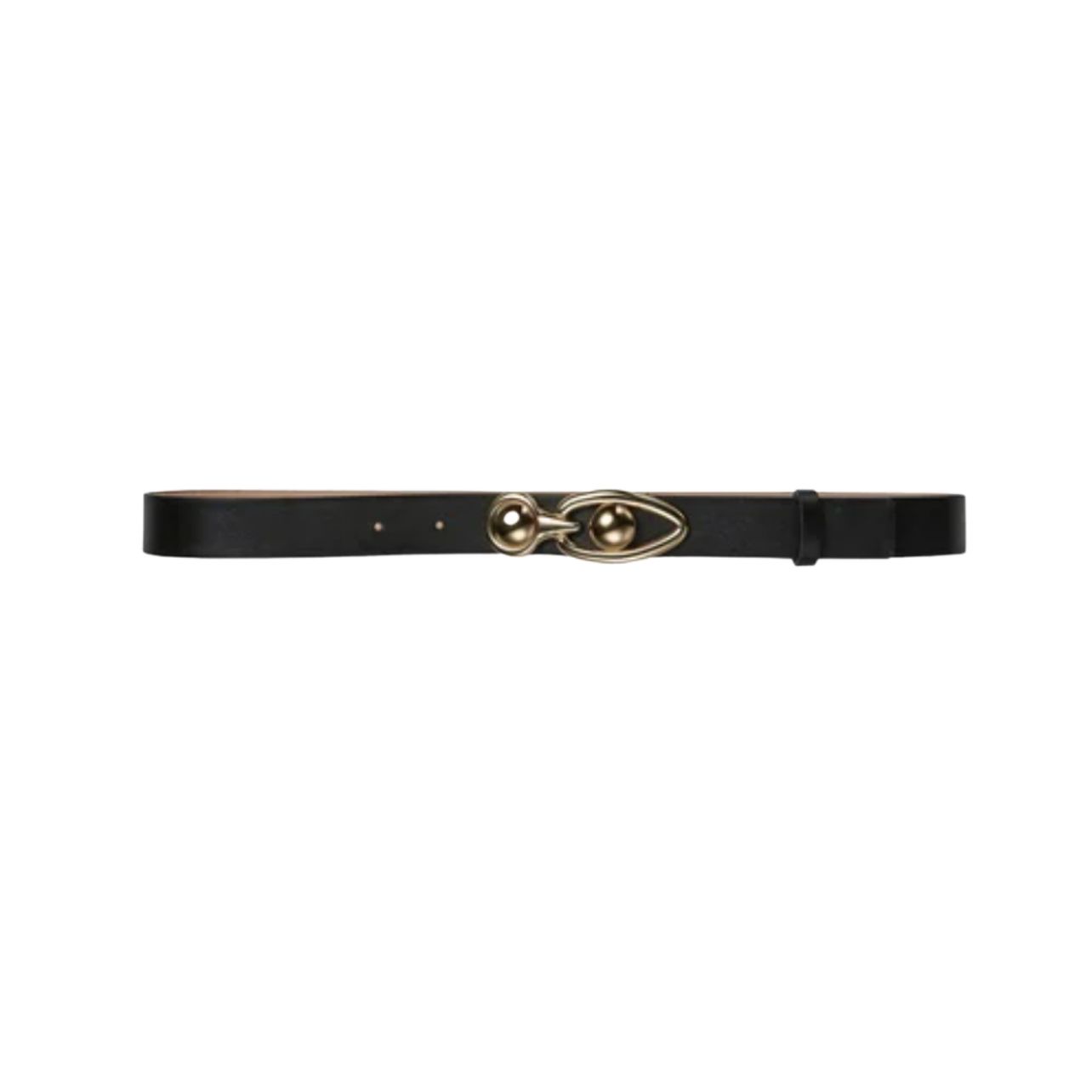 Lafayette 148 New York black belt with silver hardware